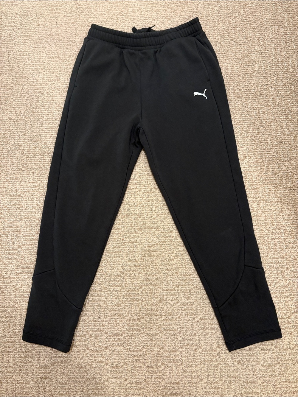 Puma Black Jogger Sweatpants with Logo